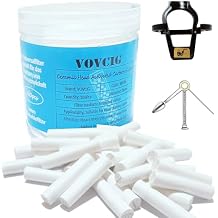 VOVCIG 6mm Activated Charcoal Filters,Ceramic Pipe Filter,100 Filters with Pipe Holder and 3 in 1 Pipe Tool