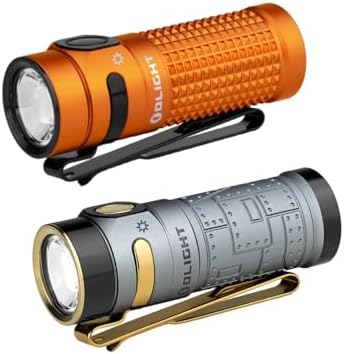OLIGHT Baton4 Rechargeable EDC Flashlight, 1300 Lumens with Magnetic Charging Cable Bundle with Baton4 EDC Pocket Light (Fighter Pilot)