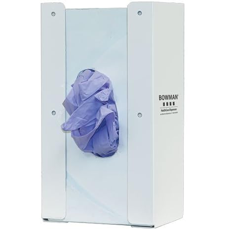 BOWMAN - Glove Box Dispenser - Single with Flexible Spring - Cabinet Mount 5.60"W x 10.00"H x 3.80"D