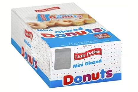 Little Debbie Mini Glazed Donuts 36.8oz Caddy, 12 packs per caddy