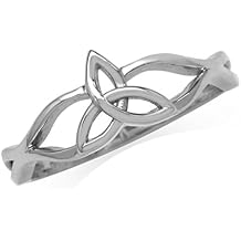Silvershake 18K Yellow Gold Plated 925 Sterling Silver Triquetra Trinity Celtic Knot Ring Jewelry for Women