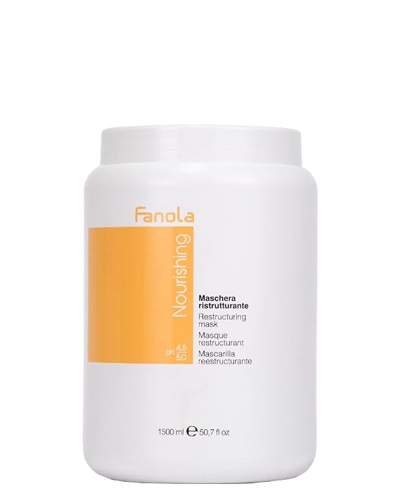 Fanola Deep Conditioning Hair Mask & Hydrating Treatment, 50.7 oz | Softens & Restores Dry, Frizzy & Damaged Strands, Nourishes, Detangles & Moisturizes with Milk Protein & Linseed Oil