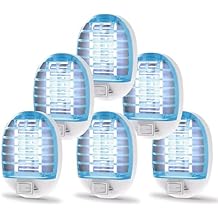 6 Pack Bug Zapper Indoor, Electronic Mosquitoes Killer Zapper with Blue Lights for Living Room, Baby Room, Kitchen, Bedroom(1)