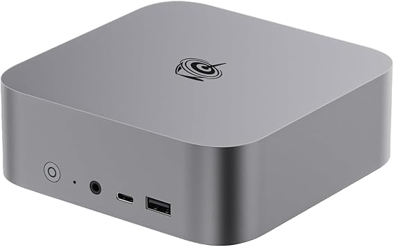 Beelink SER8 Mini PC, AMD Ryzen 7 8745HS Up to 4.9GHz, 32GB DDR5 RAM and 1TB PCIe4.0 SSD Mini Computer, 4K Triple Display, HDMI/DP/USB4, WiFi 6/BT5, Small Business Mini PC, Grey