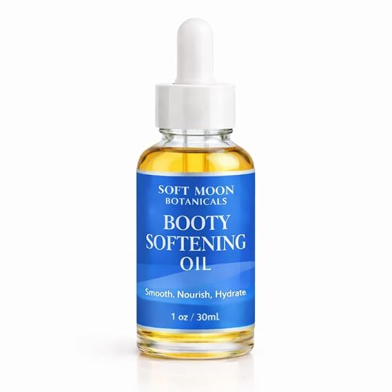 Booty Softening Body Oil Lightweight Hydrating Body Oil for Dry Skin, Non-Greasy Body Oil- Glowing Skin, Natural Daily Body Moisturizer, Caribbean Scent, 1oz Travel Size