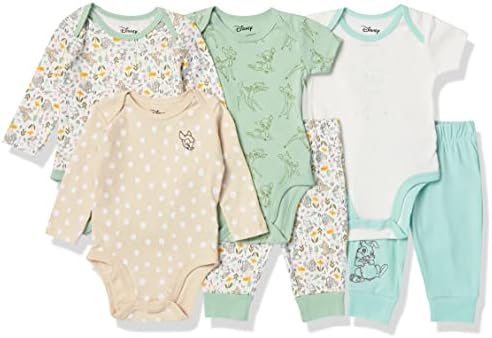 Amazon Essentials Disney | Marvel | Star Wars Unisex Babies 6-Piece Cotton Knit Outfit Set, Pack of 6