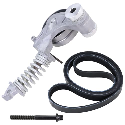 Belt Tensioner Assembly With Pulley With Serpentine Belt Compatible With 2011-2016 Chevy Cruze 2012-2019 Sonic 2013-2020 Trax 2016 Cruze Limited 2013-2020 Buick Encore Replace#55565236 5PK1400