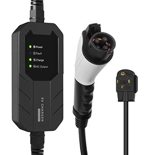 MEGEAR Skysword II Level 2 EV Charger, 240V 16A 25FT Portable EVSE, NEMA 14-30 Plug Electric Vehicle Charging Station