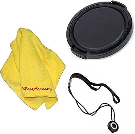55mm Universal Snap-On Lens Cap for Sony 55-200mm f/4-5.6 DT AF Zoom Lens + Cap Keeper + Microfiber Cleaning Cloth + LCD Screen Protectors