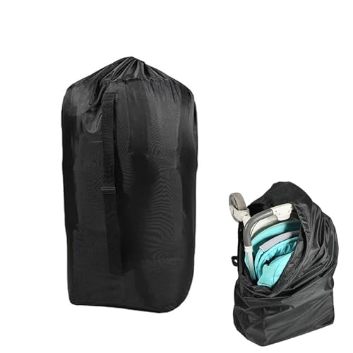 Stroller Travel Bag Waterproof for Airplane with Carry Strap Baby Stroller Cover for Airplane Perfect for Baby Travel Essentials Black