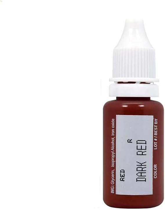 Biotouch - Dark Red Permanent Makeup Pigment 15mL Bottle