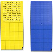 Tanglefoot Sticky Tangle-Trap Cards 20 Pack - 4"x6" Double-Sided Yellow & Blue Hanging Traps for Garden, Plants & Greenhouse Use