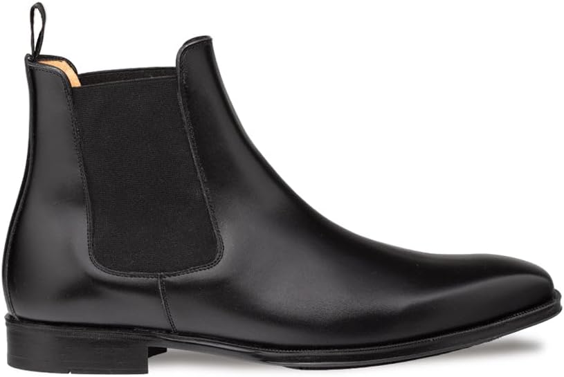 Mezlan Men's Cervantes Chelsea Boots Hand-Stained Calfskin, Rubber Sole, Memory Foam Insole Handmade in Spain