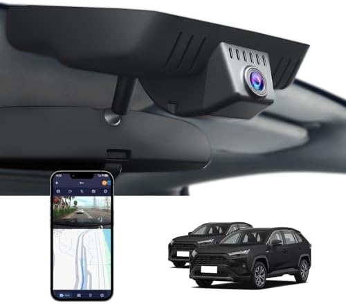 Single Channel 4K Dash Cam for 2022-2025 Toyota RAV4 LE Limited SE Adventure XLE XSE Model Bwith Vent Hole,Easy Installation,OEM-Style,Loop Recording,WiFi & App,64G Card