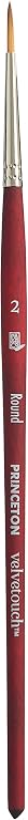 Princeton Velvetouch, Series 3950, Paint Brush for Acrylic, Oil and Watercolor, Round, 2