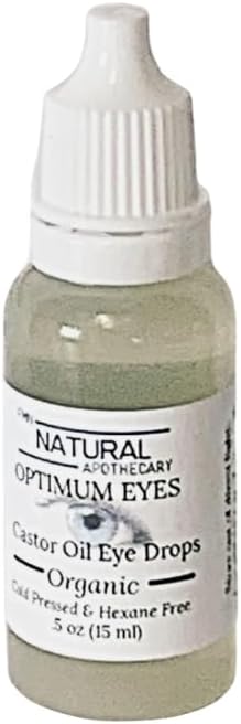 Organic Castor Oil Eye Drops FMN Natural Apothecary 100% Pure Cold Pressed Hexane Free Soothes Dry Irritated Eyes Provides Deep Hydration and Moisture Gentle and Safe for Daily Eye Care