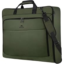 MATEIN Travel Garment Bag, Large Convertible Carry On Suit Bag with Adjustable Shoulder Strap, Waterproof 2 in 1 Hanging Luggage for Men Women, Foldable suitcase for Business Trips, Green