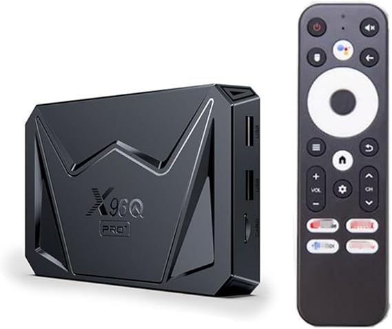 CHROX Android 14.0 TV Box, X96Q PRO+ Smart TV Box H728 Quad Core 64 Bit ARM Cortex-A53 Support 8K/4K 2.4/5.0Ghz WIFI BT4.0 100/1000M HDMI 2.0 H.265 Set-Top Box,2gb+ 16gb