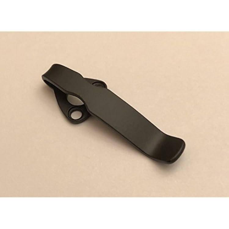 Black Titanium Deep Carry Pocket Clip Made For Spyderco Ambitious Tenacious Persistence Resilience