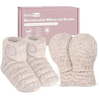SuzziPad Microwavable Hand Warmers and Heated Booties, Heated Hand Mitts and Feet Warmers for Fatigue and Discomfort, Cold Feet Reliever for Bed, Ideal Choice for Women & Men in Cold Day, L