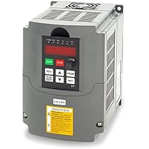 VFD Converter,Variable Frequency Drive,110v Single Phase Input to 110v Three Phase Output (for power 3HP three-Phase Motor/Spindle) 0-400hz Speed Rotation (HY Series-110v 2.2kW 3HP Model)