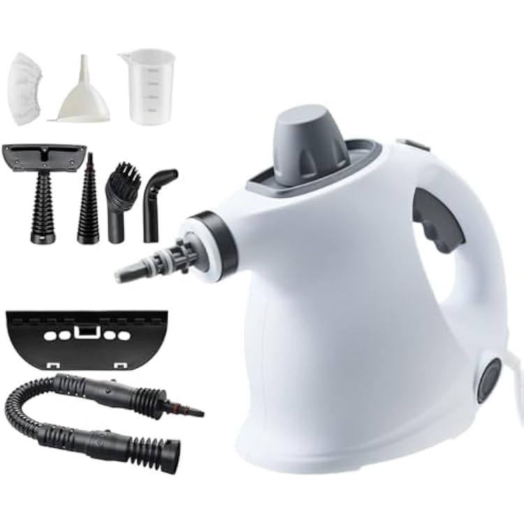 Saker Steam Cleaner for Home 2026 Plus|Handheld Portable Steamy Clean Pro for Car,Bathroom,Kitchen,Furniture,Couch,Carpet,Tile Cleaning|Multiple Nozzles Kit|Chemical-Free 1 Set8 Fiber Cloth