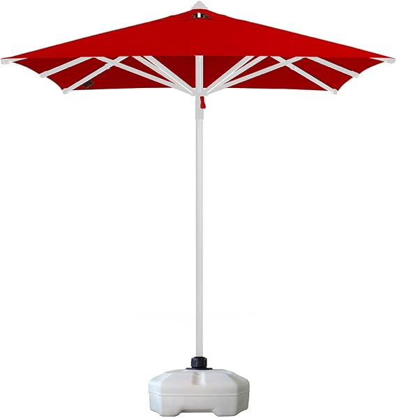 ODS Sunminyum 200x200 Polyester Kumaşlı + 50 Litre Bidonlu Bahçe Şemsiyesi (KIRMIZI)