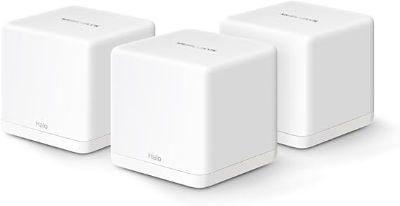 Mercusys Halo H60X 3-pack, AX1500Mbps, Dual-Band, Gigabit Ports, Up to 100 Devices Connectable, Coverage Up to 550 m², Smart Connection, Easy Installation with Mobile Application, Wi-Fi 6 Mesh System