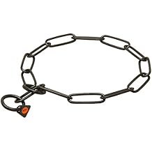 Black Stainless Steel Chain Collar for Golden Retriever with Long Links - 3 mm x 23 Inches.