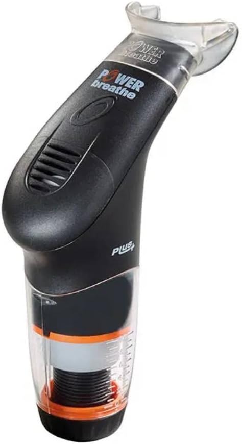 POWERBREATHE Plus Unisex Breathing Training Device, Black - Heavy Resistance