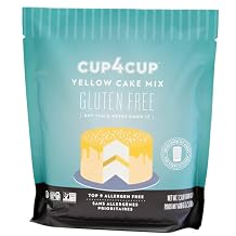 Cup4Cup Yellow Cake Mix, 1.3 Pounds, Certified Gluten Free, Non-GMO, Kosher, Made in the USA