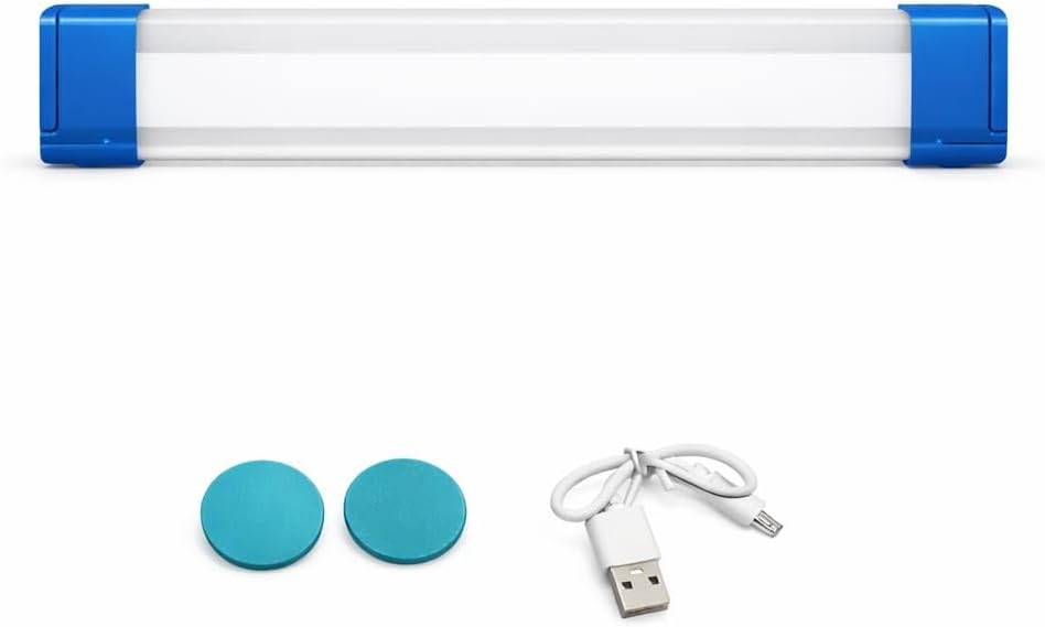 USB Şarjlı LED Dolap Işığı, Manyetik 3 Kademeli Kabin Lambası, Gardırop Mutfak Tezgah Altı Aydınlatma, Kablosuz Montaj, Beyaz Işık, Mıknatıslı Duvar Lambası,Araç Kaput Atdınlatma [Enerji Sınıfı A]