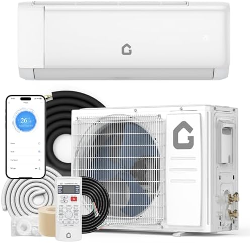 12000 BTU Mini Split Air Conditioner, 21 SEER2 208-230V Split Unit Ac and Heat Cool Up to 750 Sq.Ft, Ductless Air Conditioner wComplete Installation Kit,Remote,2.0 Wifi Control,Low Noise