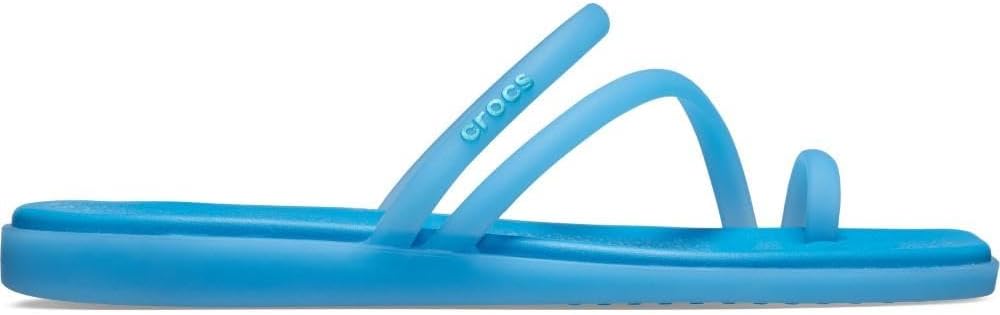 Crocs Women's Miami Toe Loop Sandal Flat, Tinted Glass., 8.7 Inch, Tinted Glass, 22.0 cm