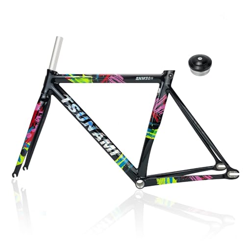 50CM 52CM 54CM Fixed Gear Bike Frameset Aluminum Alloy 700C Track Bike Frame C Brake Frame for Single Speed Quick Release 100120MM BSA BB68mm