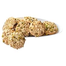 ChixCakes - Ghorabieh Marzipan Cookies A Luxurious Traditional Persian Treat Made with Premium Pistachios, Offering a Buttery Texture and Unforgettable Flavor. Perfect for Gifting, Celebrations, or Indulging Yourself! Bake to your order. Gluten Free. (Medium, 12, Count)