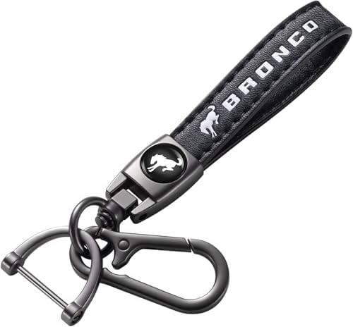 TACOMA Genuine Leather Car Keychain for Key Chain for Men and Women Family Present Key Ring AccessoriesBlack