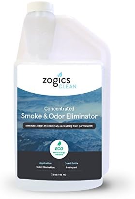 Zogics Smoke and Odor Eliminator Concentrate, 32 oz | Meets ECOLOGO standards