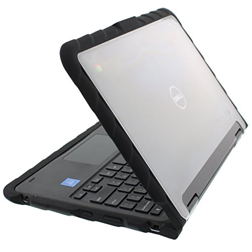 Gumdrop DropTech Case Designed for Dell 3189 Chromebook and 3189 Latitude 2-in-1 Laptop for K-12 Students, Teachers, Kids - Black, Rugged, Shock Absorbing, Extreme Drop Protection