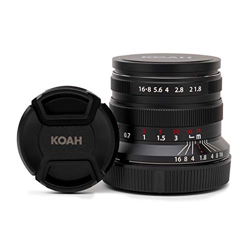 Koah Artisans Series 55mm f1.8 Large Aperture Manual Focus Lens for Canon RF Black