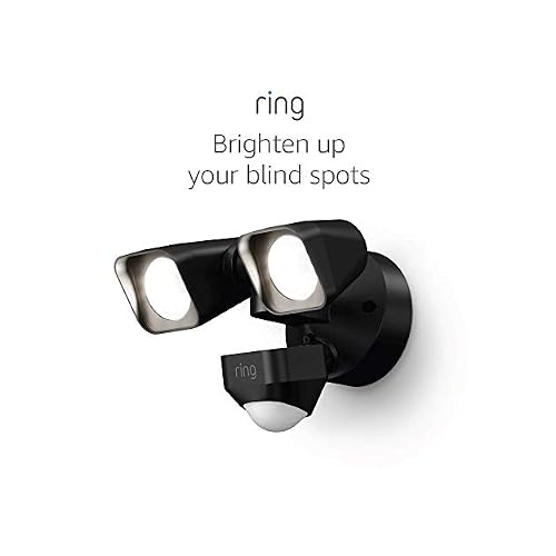 Ring Floodlight Wired Motion-activated floodlight, bright LEDs, works with Amazon Sidewalk, Black