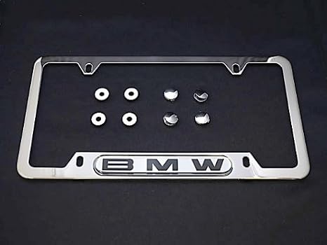 BMW License Plate Frame POLISHED Steel OEM e30 e32 e34 e36 e38 e39 e46 e90