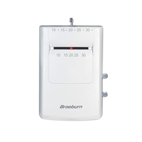 Braeburn 500C Mechanical Thermostat - Celsius, White