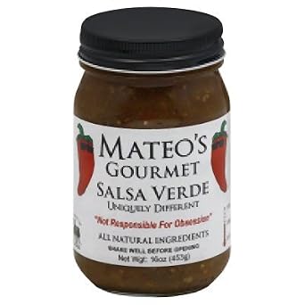 Mateo's Salsa Verde, Medium 16 Oz (Pack of 2)