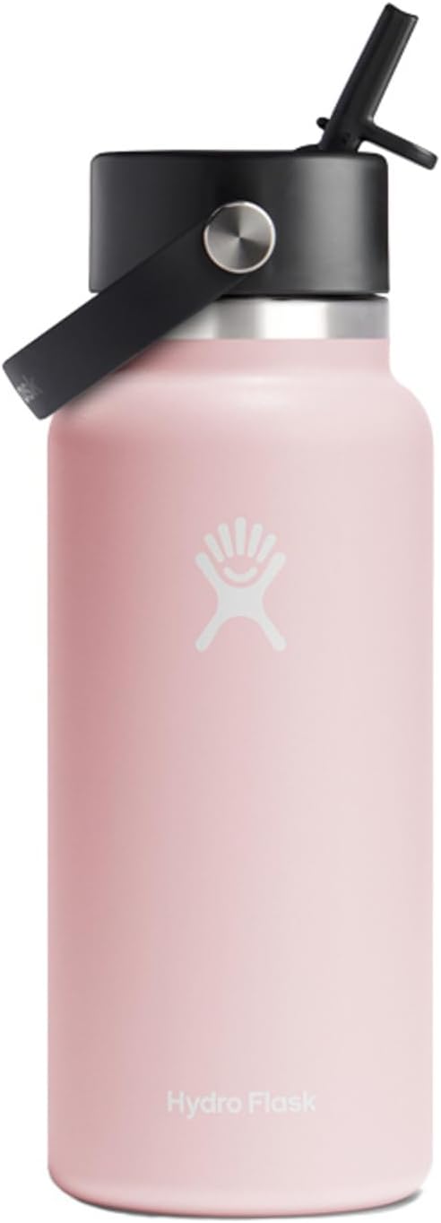 Hydro Flask Wide Mouth Flex Straw 32oz Trillium | 広口で洗いやすい＆高機能ストローボトル,ステンレスボトル,ストローキャップ,保温,保冷,水筒,日本正規品