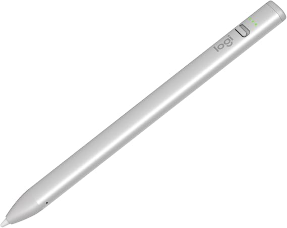 Logitech Crayon Digital Pencil iPad, USB C Port Compatibility Only - Silver