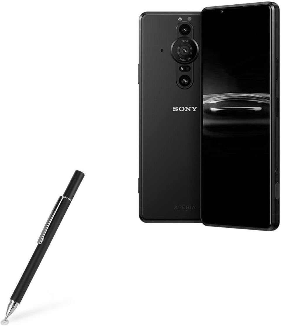 BoxWave Stylus Pen Compatible with Sony Xperia PRO-I XQBE62B 6.1 in - FineTouch Capacitive Stylus, Super Precise Stylus Pen - Jet Black