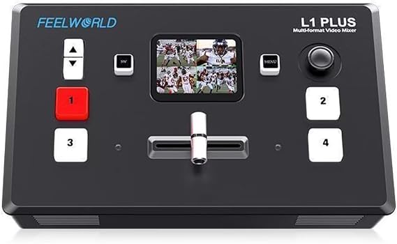 FEELWORLD L1 Plus 2" TFT Touch Screen Multi-Camera Video Mixer Switcher with PTZ Control,USB2.0 Recording & USB3.0 Fast Streaming