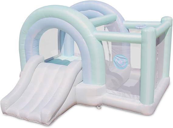 Bounceland Ultimate Daydreamer Mist Bounce House with Ball Pit, 10.8 ft L x 10.5 ft W x 6.6 ft H, UL Blower Included, Trendy Pastel Bounce House with Ball Pit and Slide, Fun for Kids
