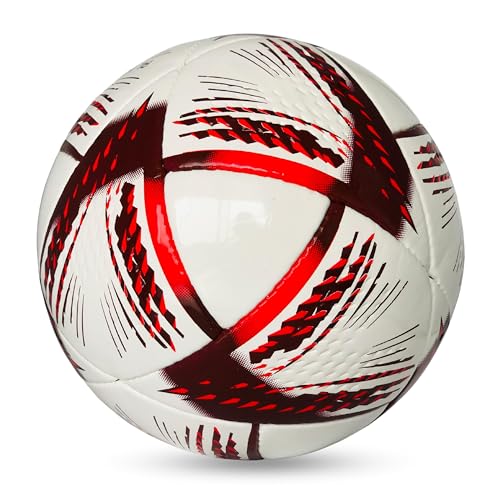 World Cup 2022 Qatar Semi-Finals & Final Match Famous Soccer Ball Replica Hand-Stitched Football Official Size 5, Best Gift and Memorabilia for Association Ball Lovers